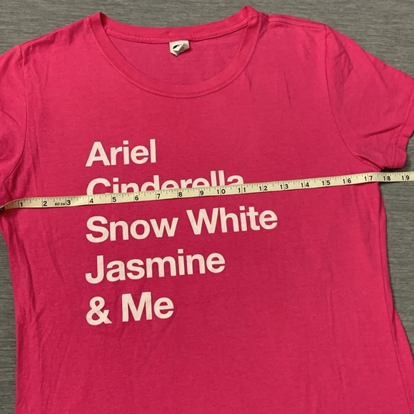 Disney Princess Pink White Graphic Tee Ariel
Cinderella Snow White Jasmine & Me - Picture 3 of 6
